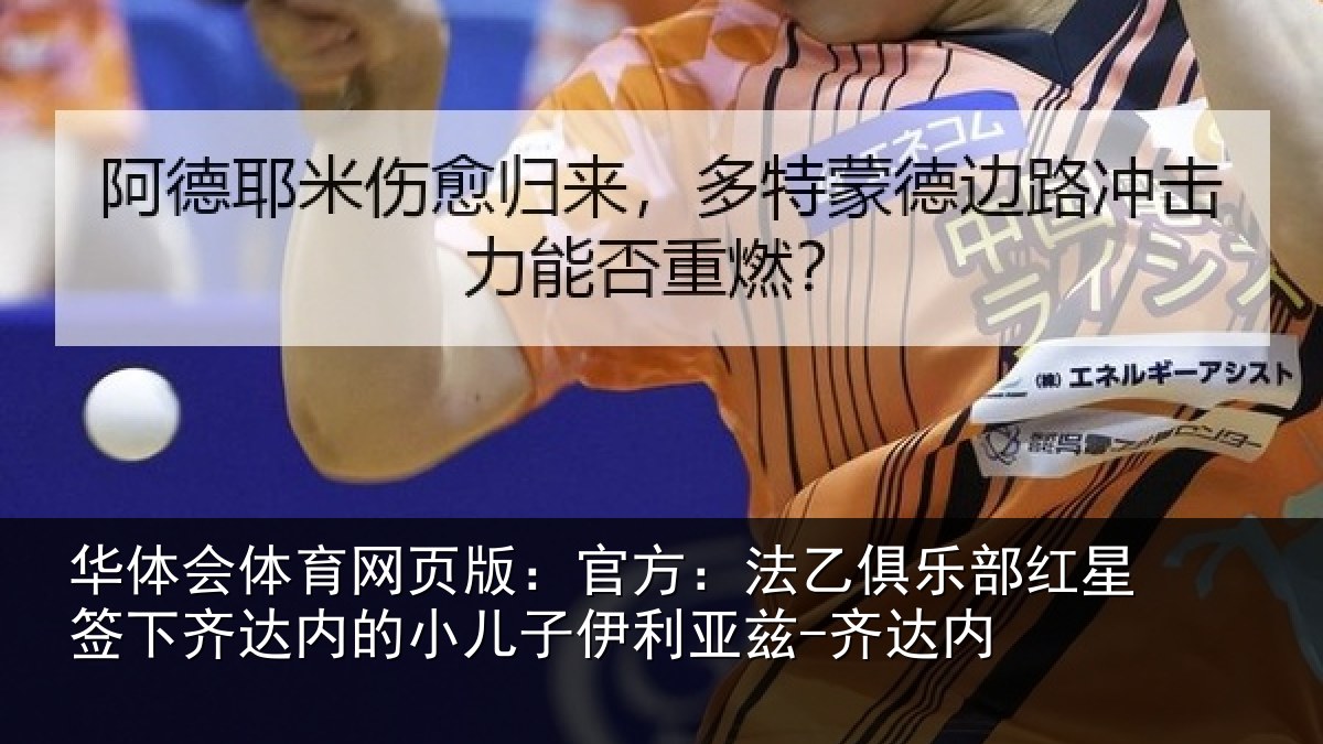 华体会体育网页版:官方:法乙俱乐部红星签下相关情况利亚兹-齐达内